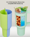 2 In 1 Drink Separator Silicone Liner Compatible With Stanley Cup